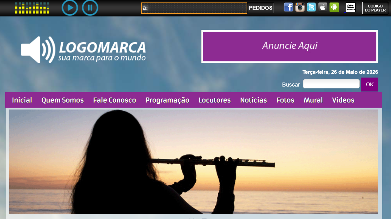 Modelo de Site para Rádio 4